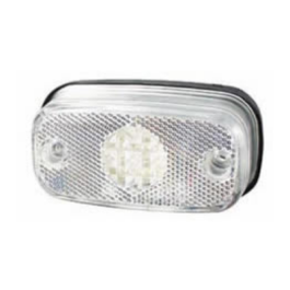 Durite 0-169-50 Clear LED Front Marker Lamp with Reflex Reflector and Screw Cable Connections - 24V PN: 0-169-50